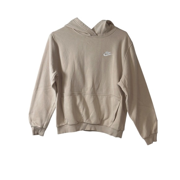 Nike Other - Nike Kids XL Tan Hoodie Sherpa-Lined Pullover Sweatshirt Kangaroo Pocket